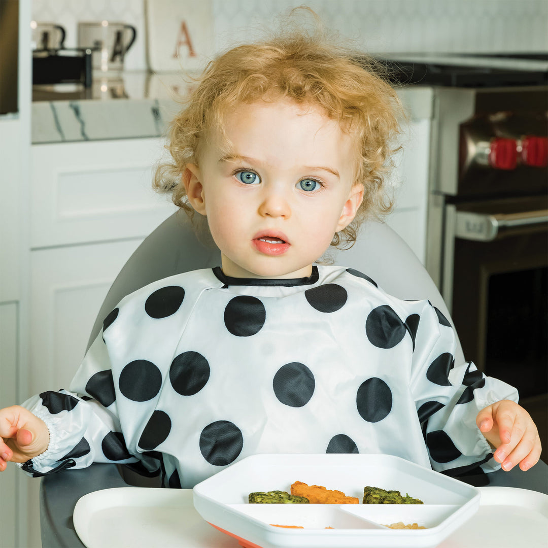 Mess-proof Full Sleeve Bib - Polka Dot