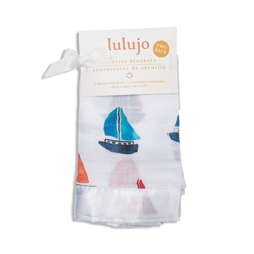 Cotton Security Blankets - Sailboat