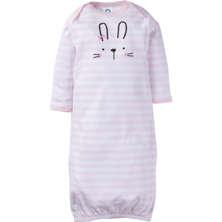 4-Pack Baby Girls Bunny Lap Shoulder Gowns