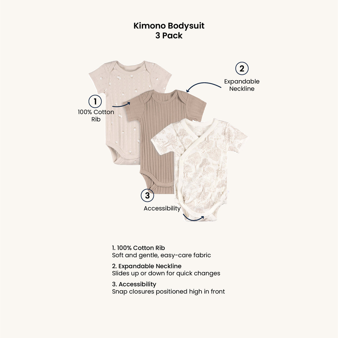 Bodys à manches courtes - Lot de 3