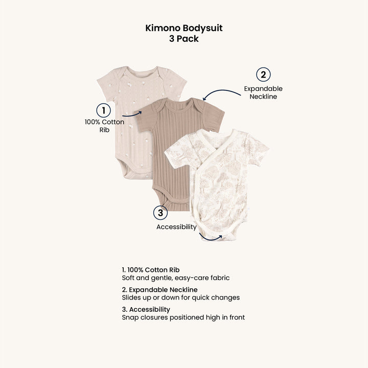 Bodys à manches courtes - Lot de 3