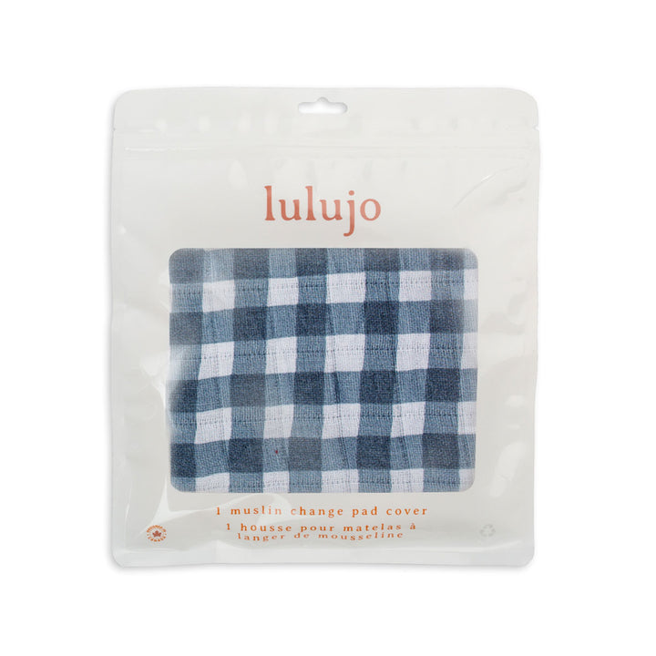 Change Pad Cover - Boho - Navy Gingham