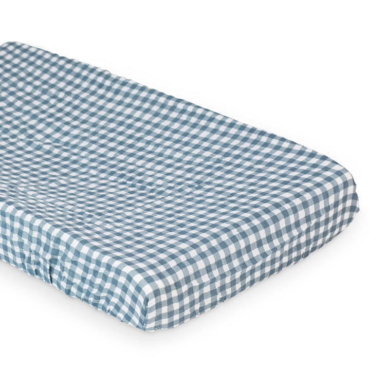 Lulujo - Boho - Change Pad Cover - Navy Gingham Change Pad Cover - Boho - Navy Gingham 628233457226