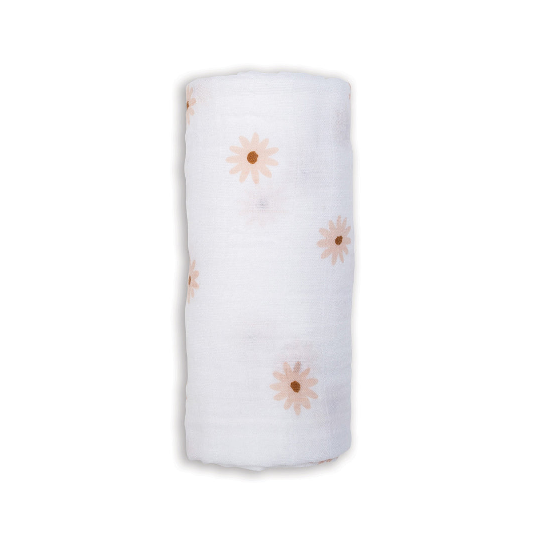 Lulujo - Swaddle Blanket Muslin Cotton LG - Daisies Swaddle Blanket Muslin Cotton LG- Daisies 628233454768