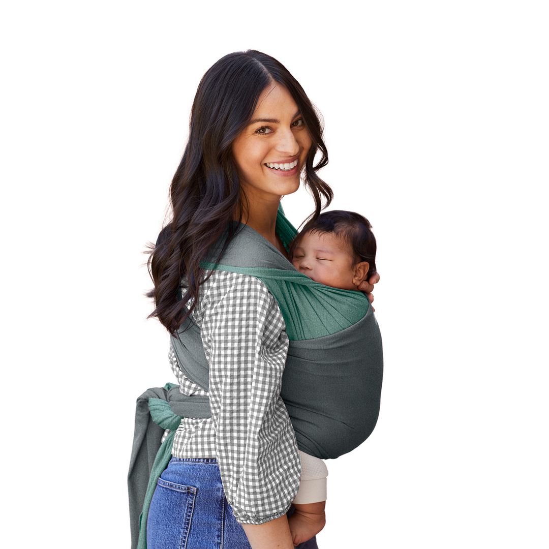 Reversible Wrap Baby Carrier in Jade/Grey