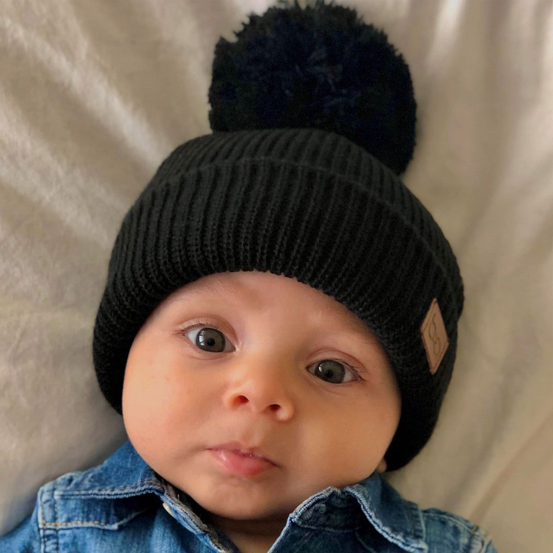 Babyfied Apparel - PomPom Toque - Black