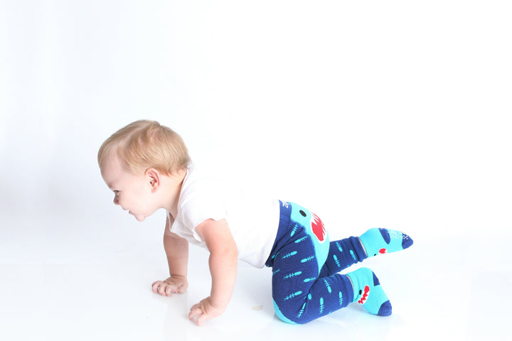 grip+easy™ Comfort Crawler Legging & Sock Set - Sherman Shark