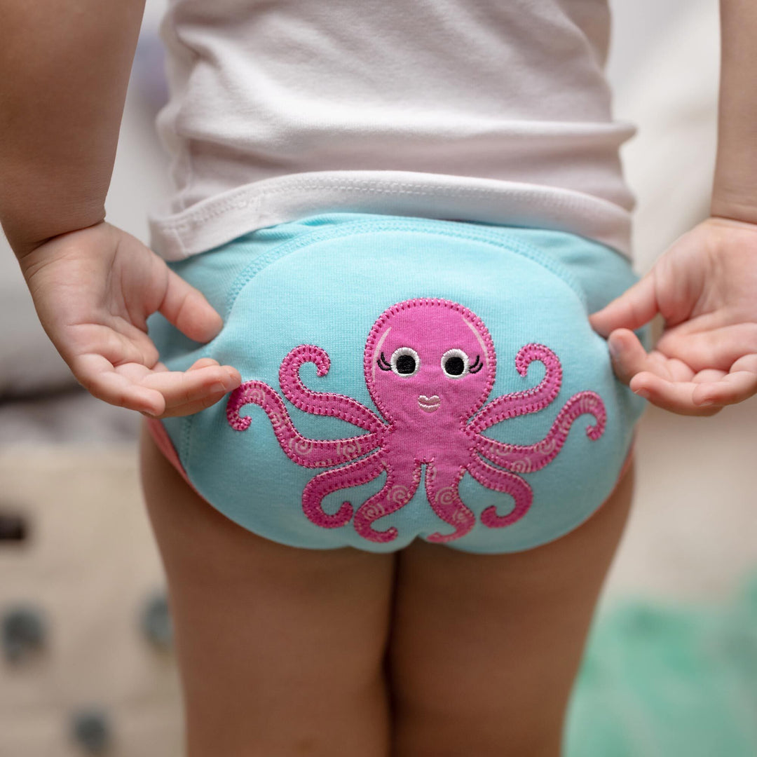 Organic Cotton 3 Piece Potty Training Pants - Girls Ocean Gals