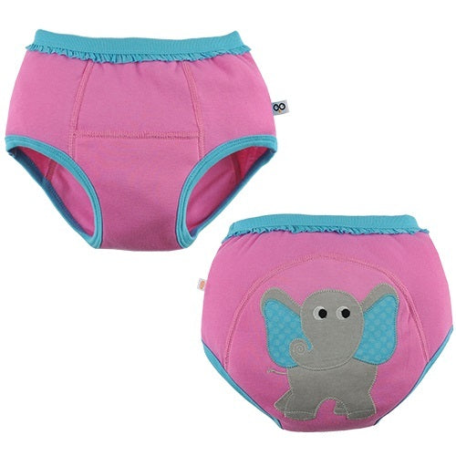 Organic Cotton 3 Piece Potty Training Pants - Safari Friends Girl