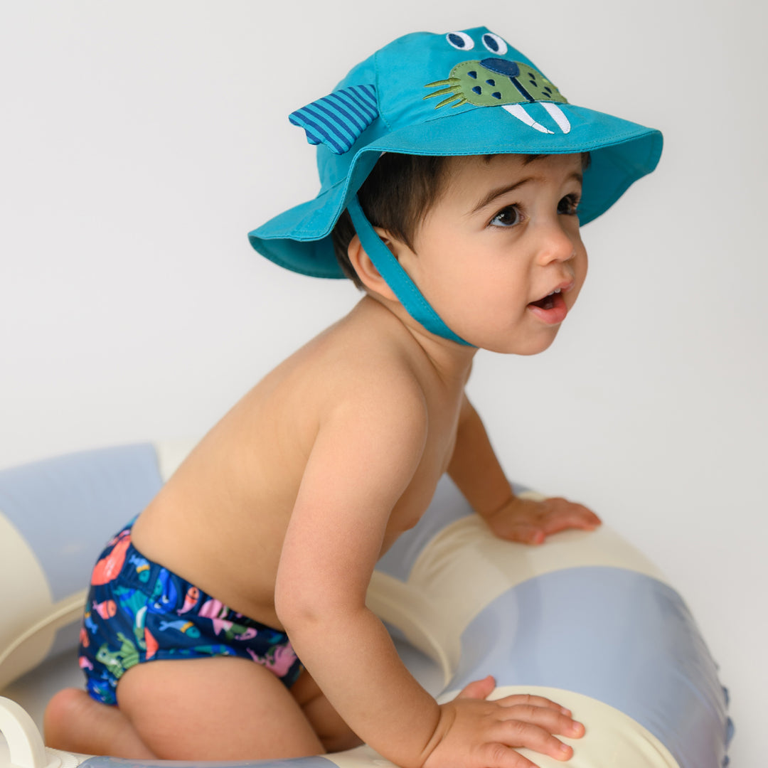 UPF50+ Baby Swim Diaper & Sun Hat Set
