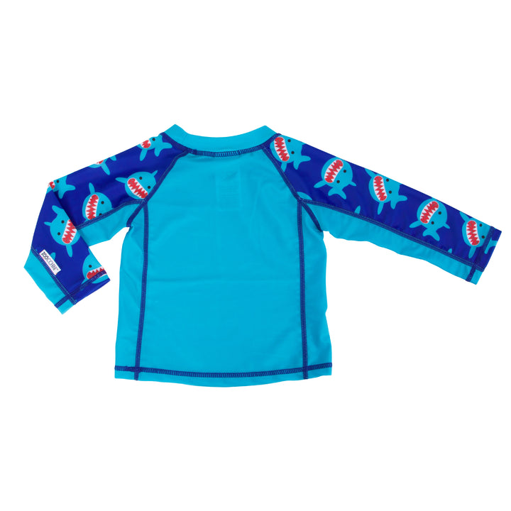 Long Sleeve Baby UPF50+ Rashguard Swim Top - Shark