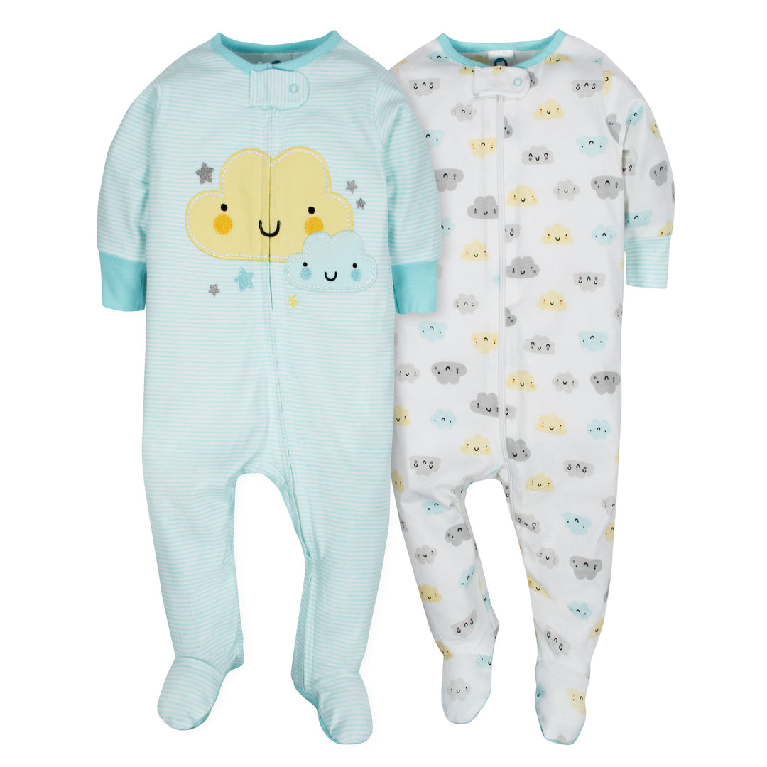 4-Pack Baby Neutral Clouds & Elephant Sleep n Plays