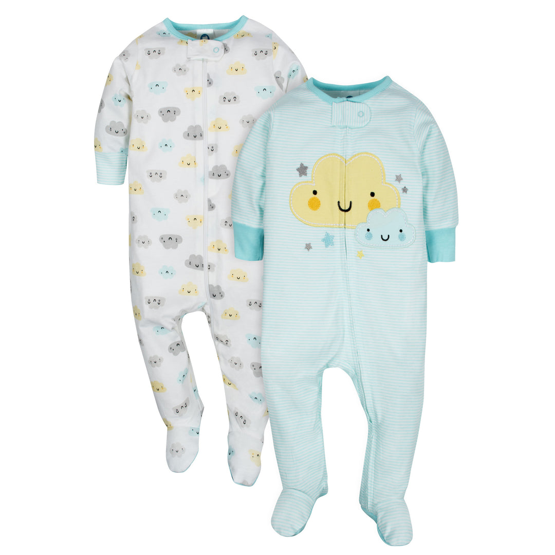 4-Pack Baby Neutral Clouds & Elephant Sleep n Plays