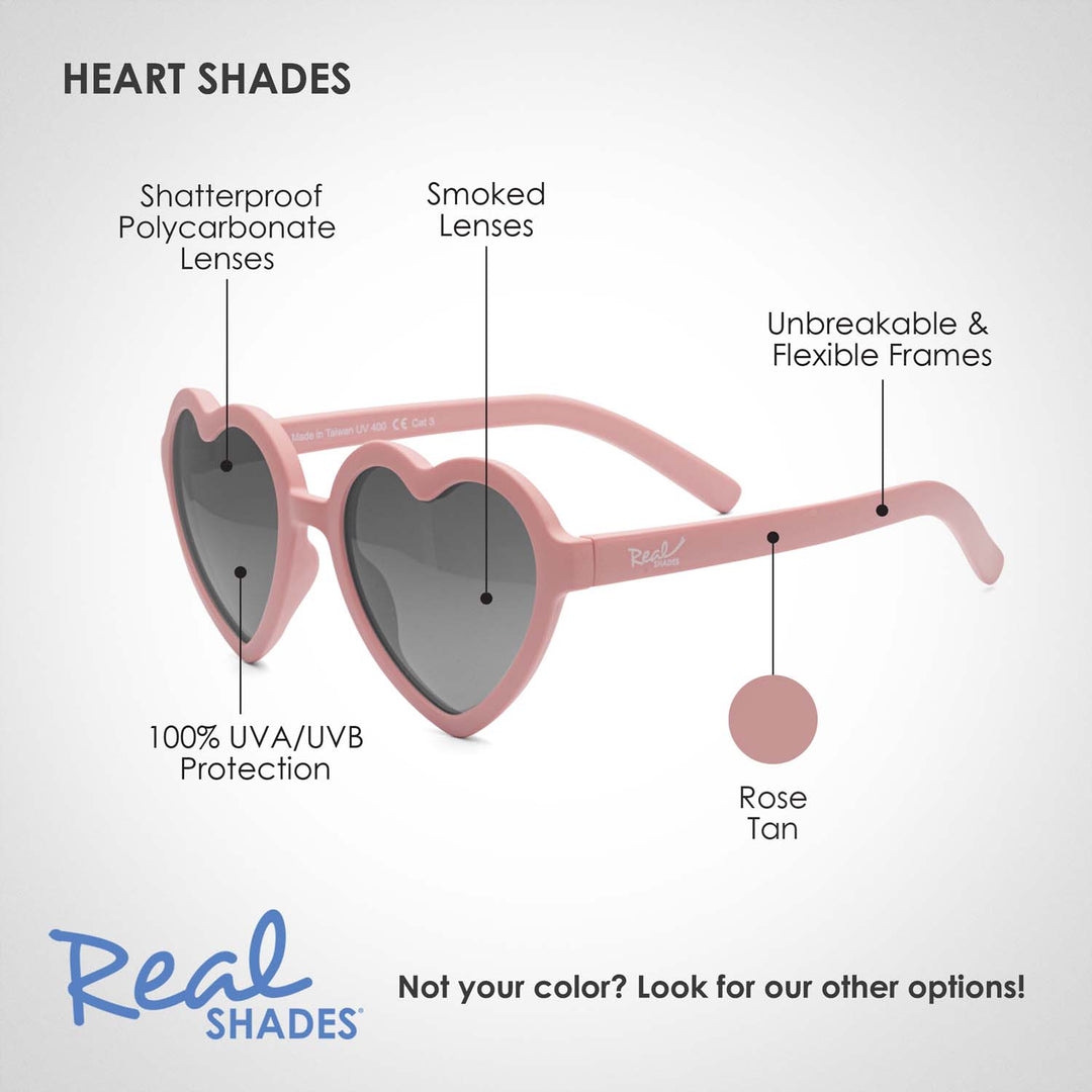 Heart Unbreakable UV  Sunglasses, Rose Tan