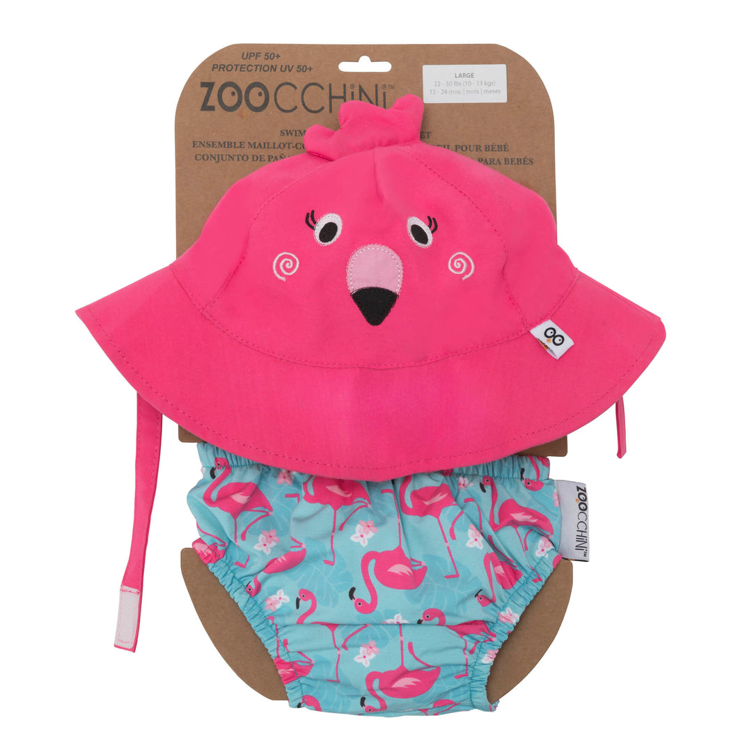 UPF50+ Baby Swim Diaper & Sun Hat Set