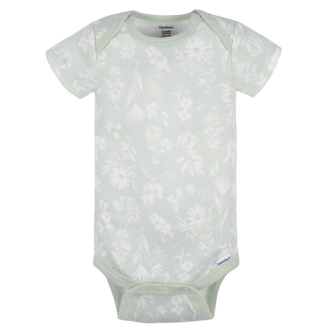 Gerber 3-Pack Baby Girls Wildflower Onesies Bodysuit