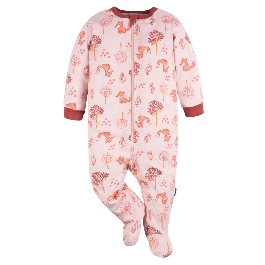 d - Gerber -GE2301-1pk SleepNPlay - Girl-FoxForest- 6-9M Sleep 'N Play - Fox Forest 013618403989