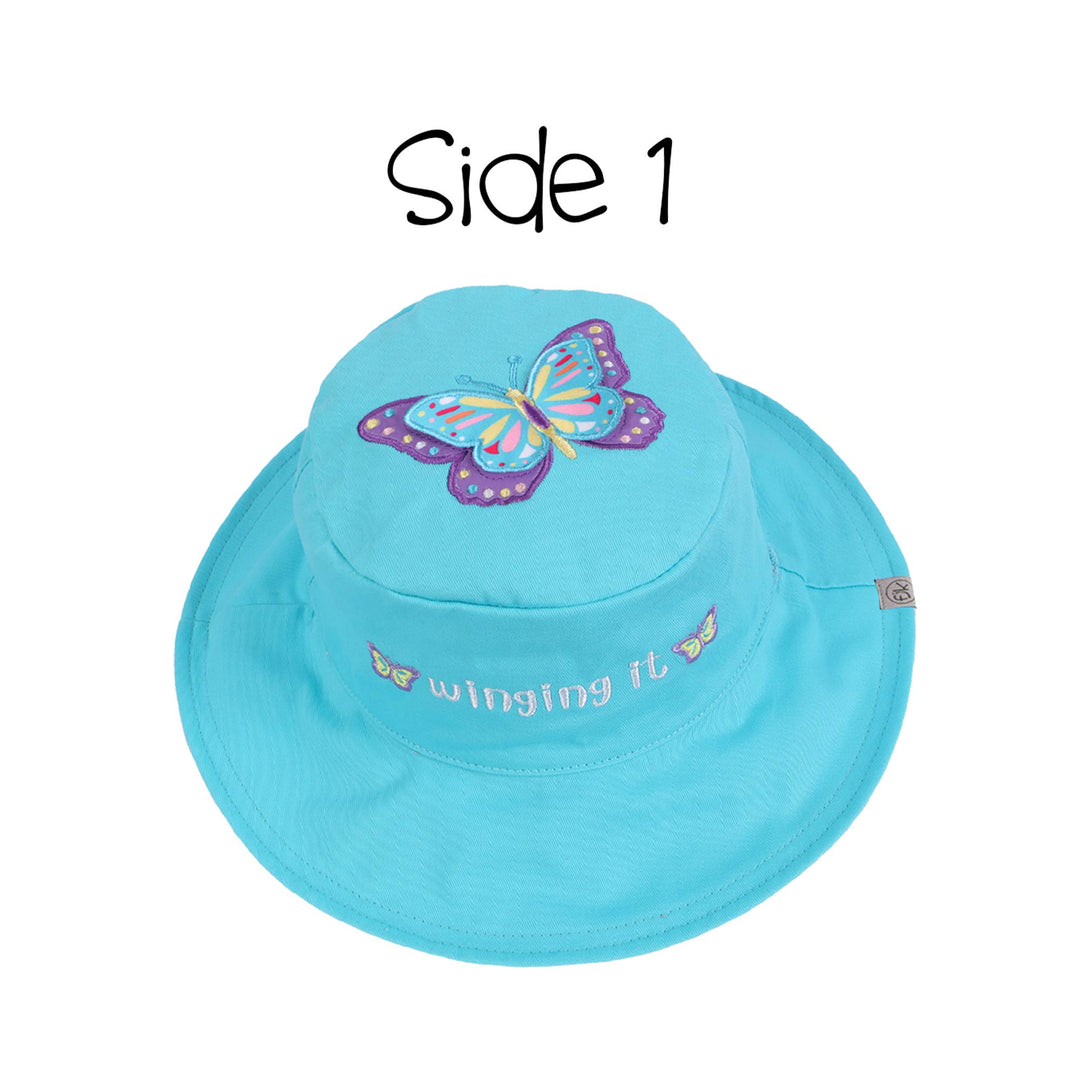 Kids UPF50+ Sun Hat - Butterfly/Flower