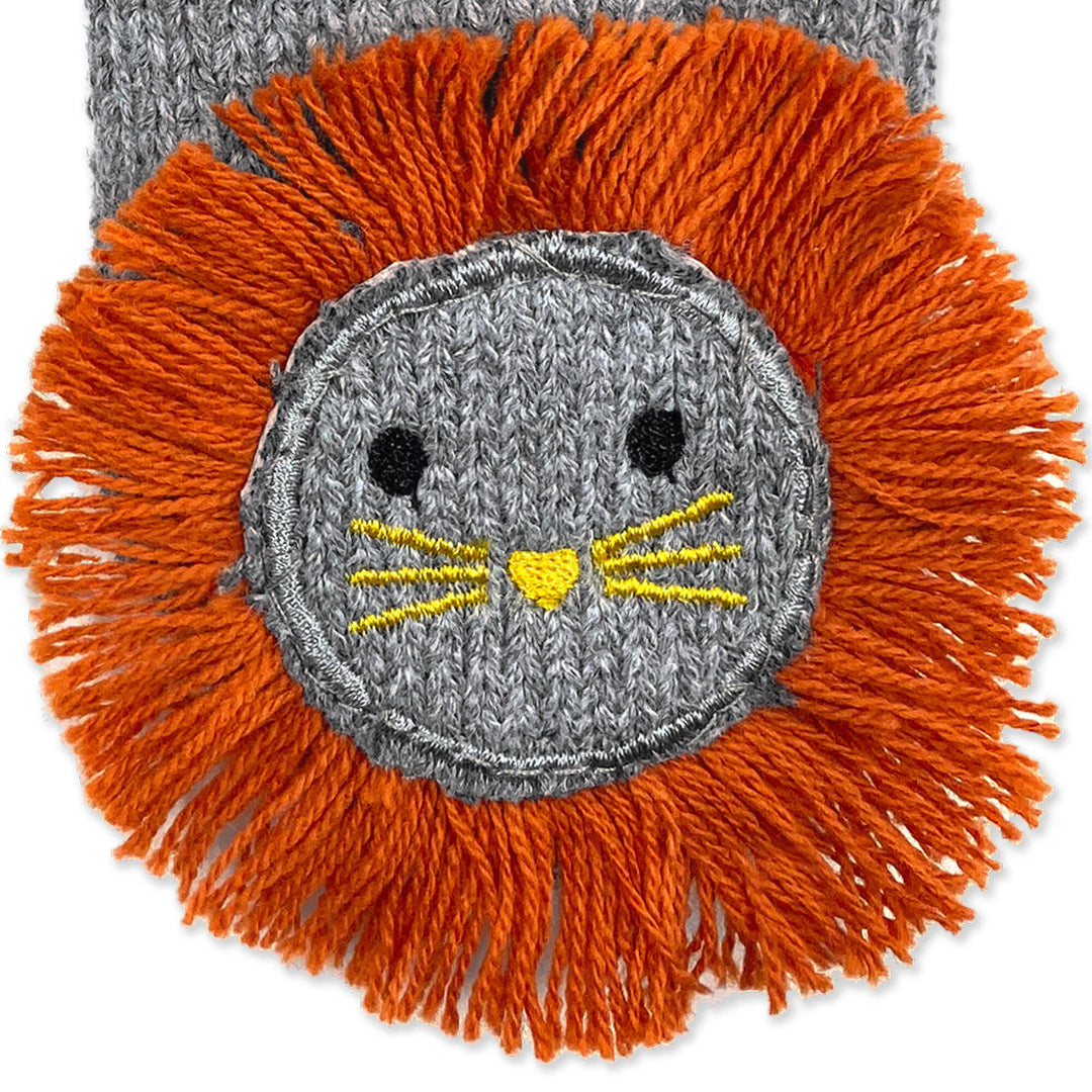 BabyToddler Knit Mittens - Leo the Lion