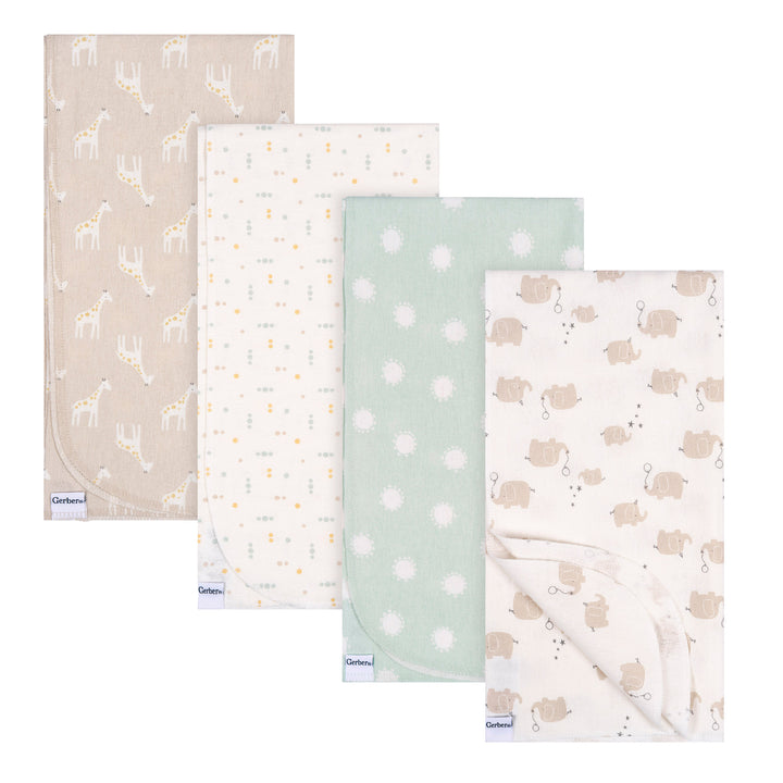 Flannel Receiving Blanket - 4pk