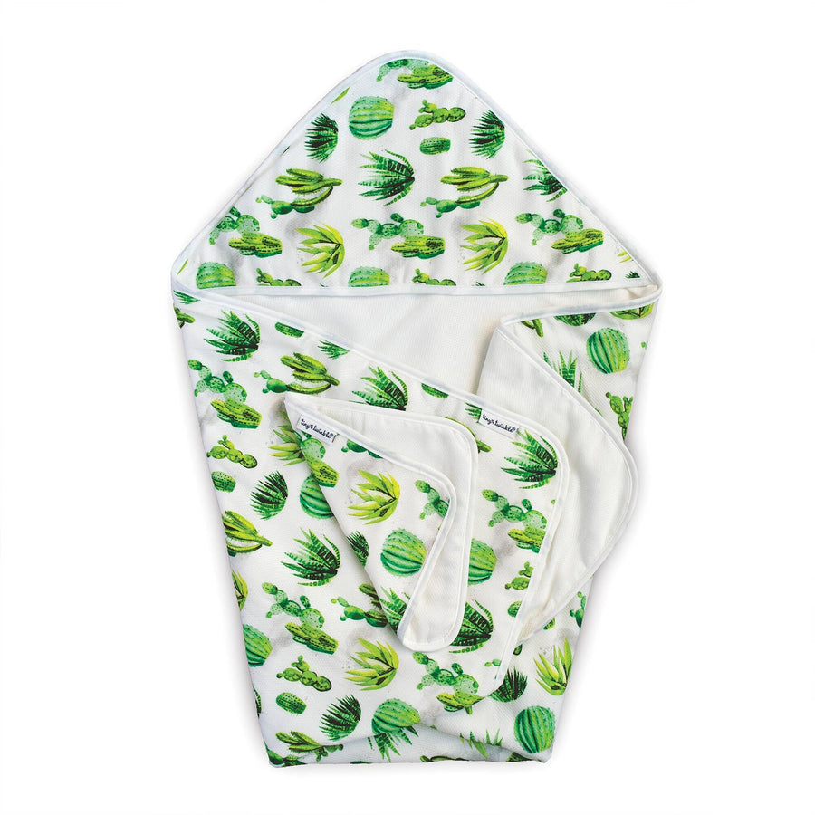 d - Tiny Twinkle - Kaffle Hooded Towel Set - Cacti Hooded Towel Set - Cacti 810027531063
