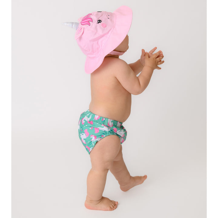 UPF50+ Baby Swim Diaper & Sun Hat Set