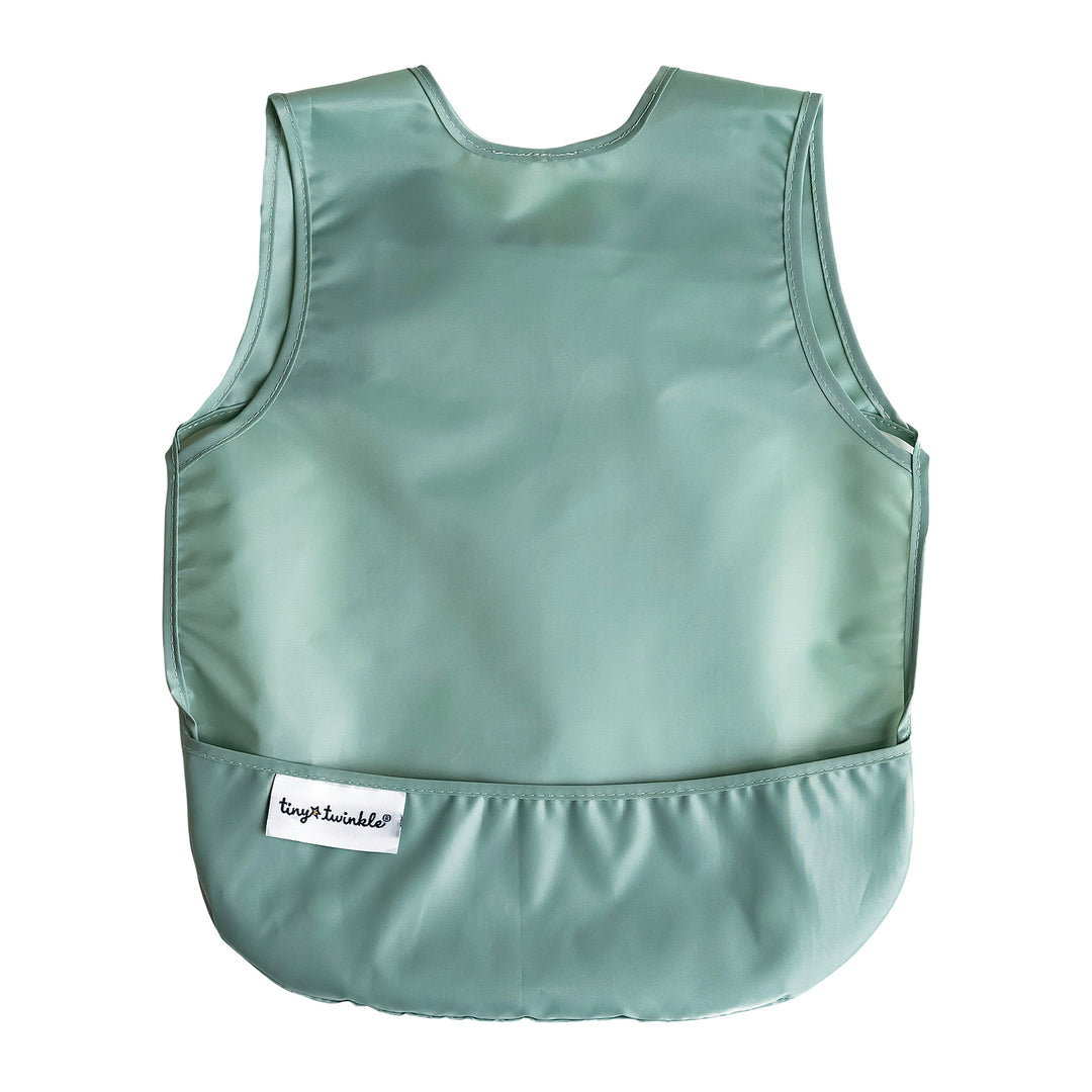 Mess-proof Apron Bib 2 Pack - Recycled Sage and Charcoal