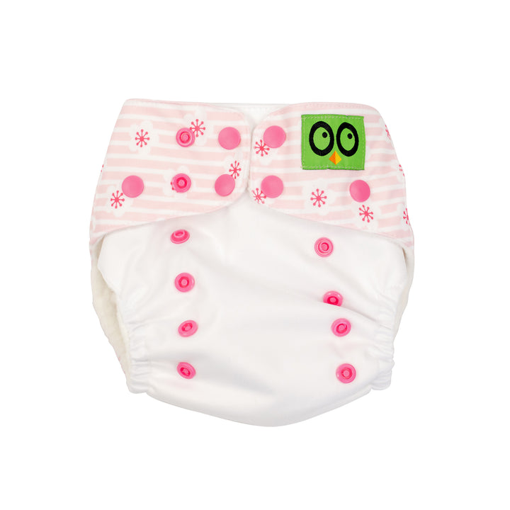 One Size Reusable Pocket Diaper with 2pk Insert