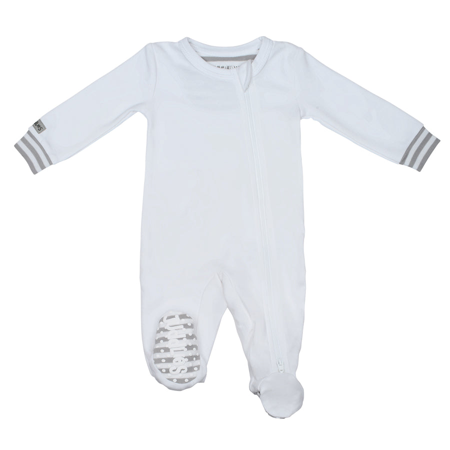 Juddlies - Organic Sleeper - White-Grey - BNB Organic Sleeper - White-Grey 821436006974