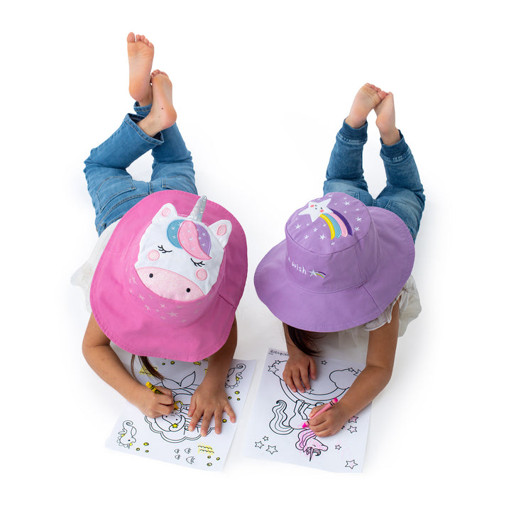 Kids UPF50+ Sun Hat   Unicorn/Star