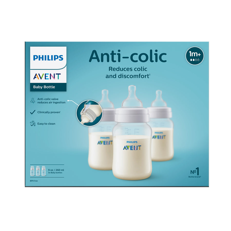 Philips Avent - Anti-colic Bottle 9oz 3pk R-PA-SCF563-37 Anti-colic Baby Bottle - 9oz - 3 pack 75020093608