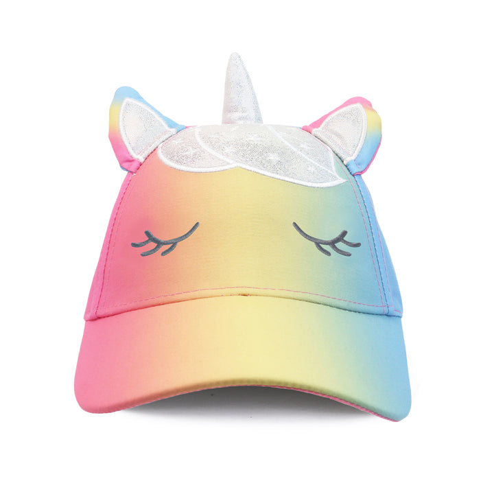 Kids UPF50+ 3D Cap - Rainbow Unicorn