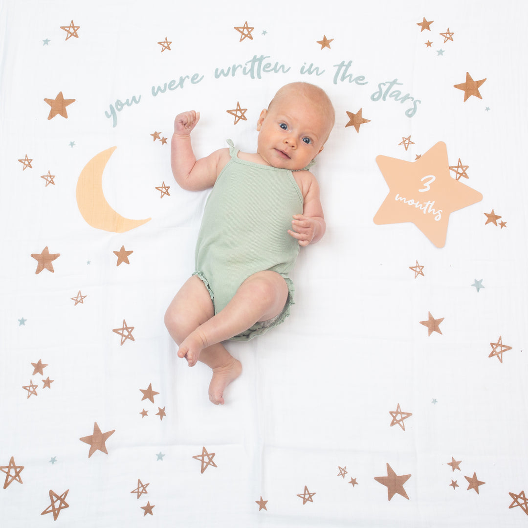 Baby's 1st Year Milestone Blanket - Written in the Stars