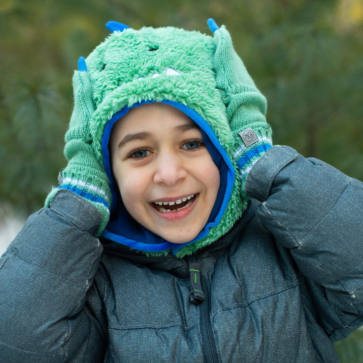 Knitted Fingerless Gloves With Flap