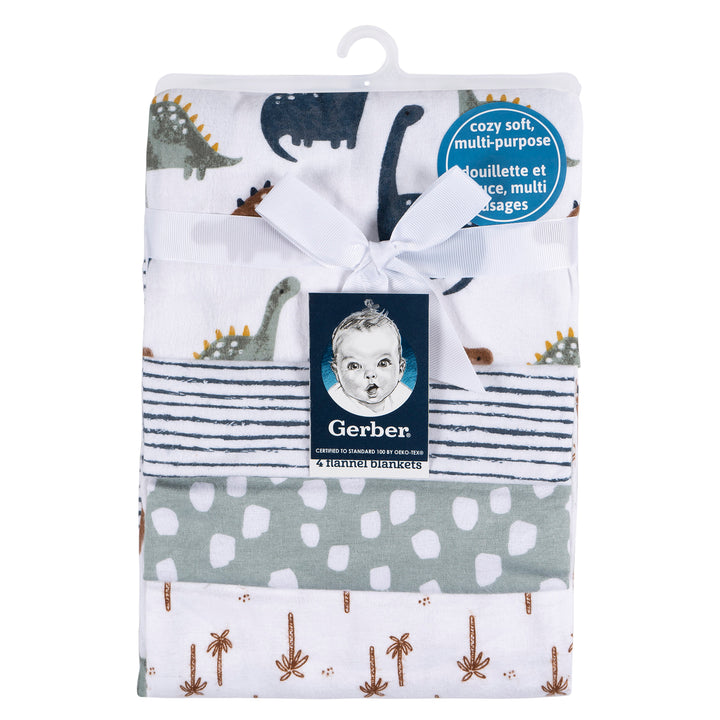 Flannel Receiving Blanket - 4pk