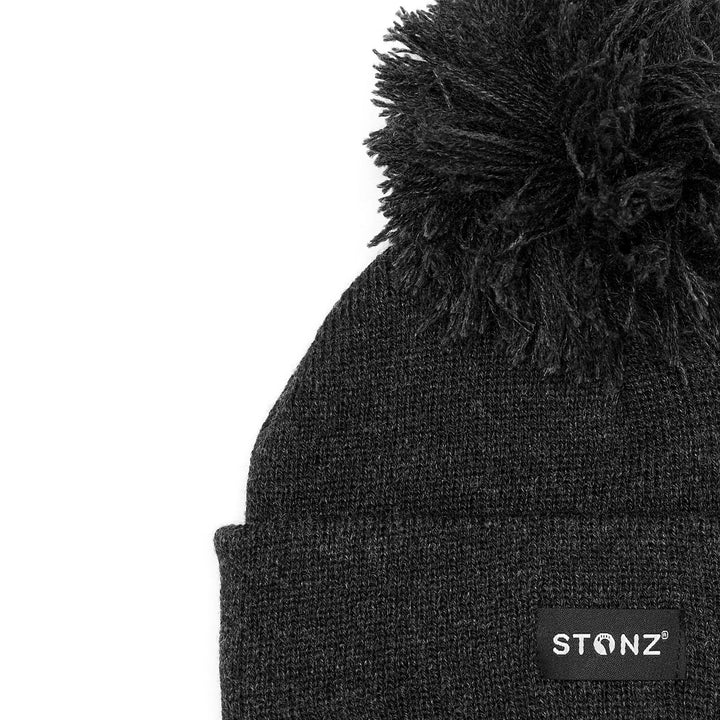 Pom Beanie - Heather Charcoal