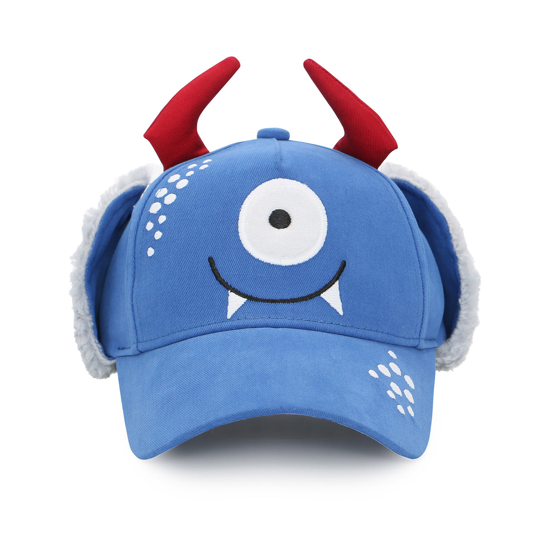 d - FlapJackKids - 3D Caps with Earflaps Monster Med (2-4Y) 3D Caps with Earflaps - Monster 873874007303