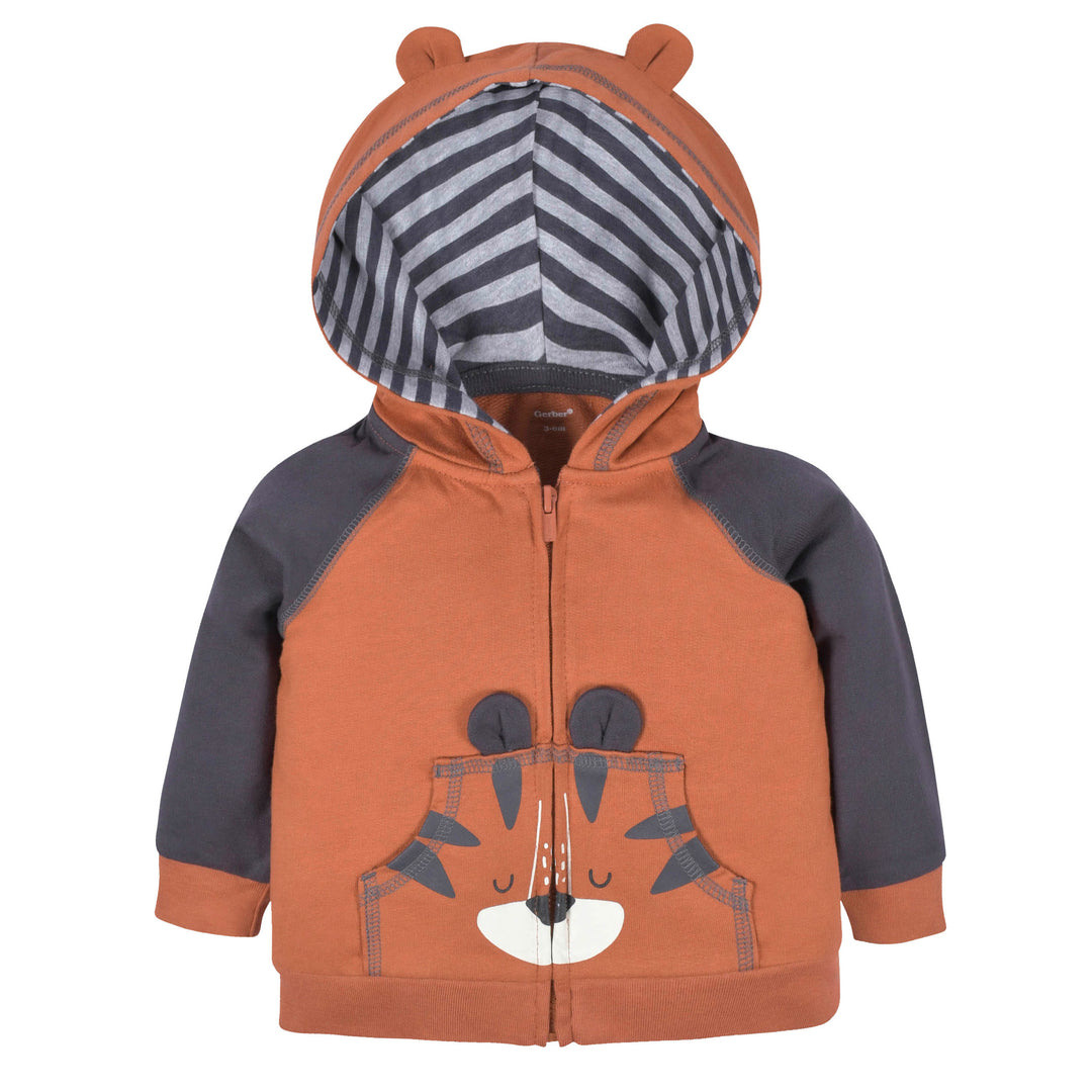 2-Piece Baby & Toddler Boys Tiger Terry Zip Hoodie & Joggers Set