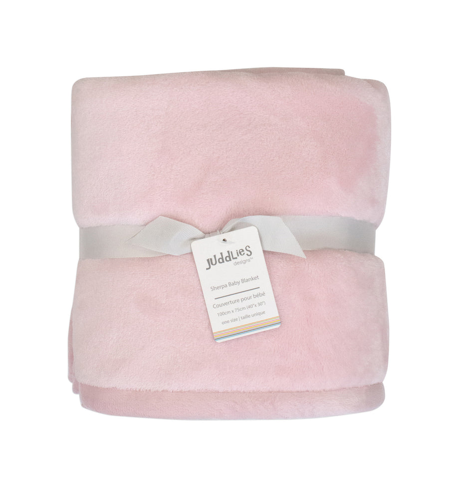 Juddlies - Flannel Sherpa Blanket - Pink Flannel Sherpa Blanket - Pink 821436011213