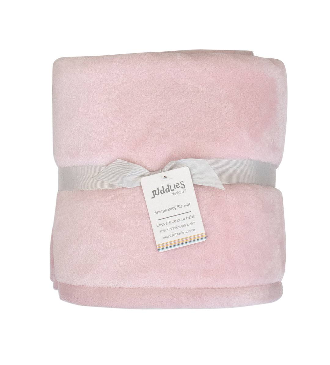 d - Juddlies - Flannel Sherpa Blanket - Pink Flannel Sherpa Blanket - Pink 821436011213