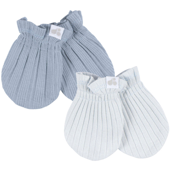 Just Born by Gerber Baby Neutral 4-Piece Hat and Mittens - BLUE