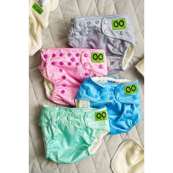 One Size Reusable Pocket Diaper with 2pk Insert