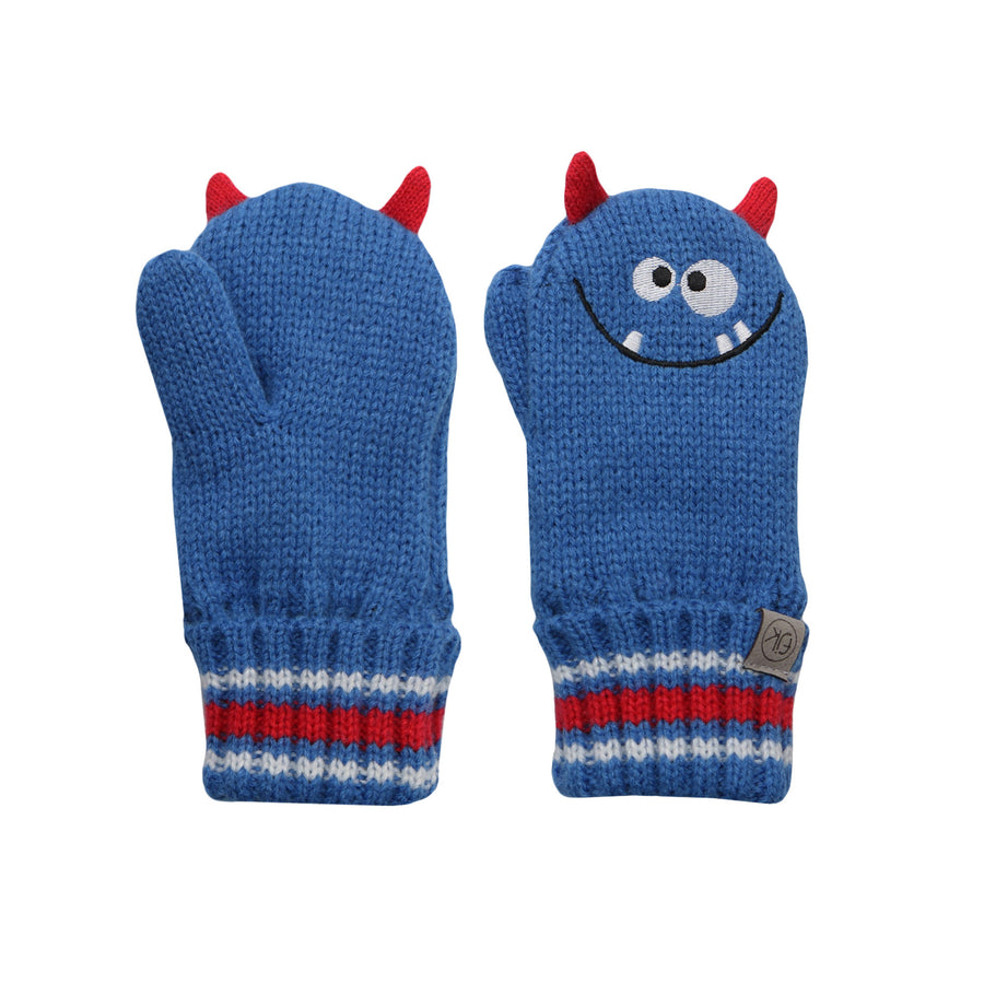 FlapJackKids -Baby Knitted Mittens - Monster - Small 0-2Y Baby Knitted Mittens - Monster 873874008997
