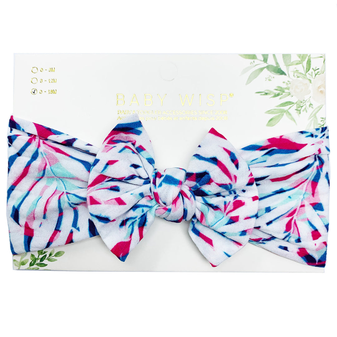 Headband - Nylon Bow - Rainforest - 0M+