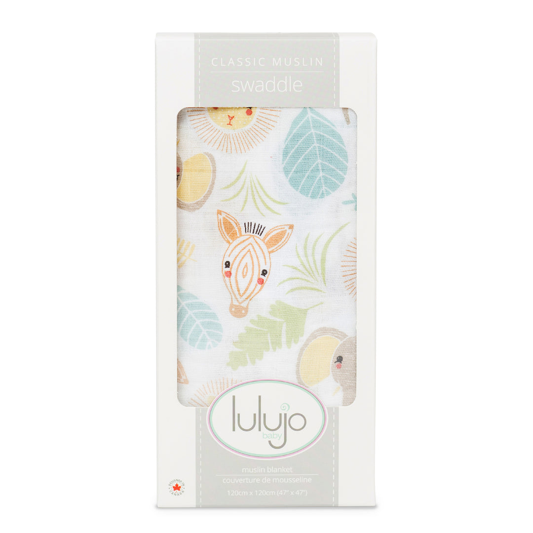 Cotton Muslin Swaddle Blanket - Jungle