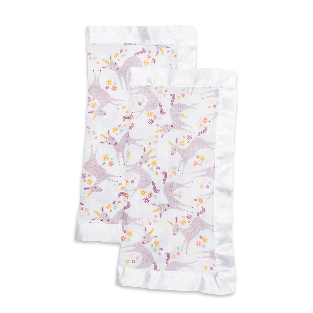 Cotton Security Blankets - 2 pack - Modern Unicorn