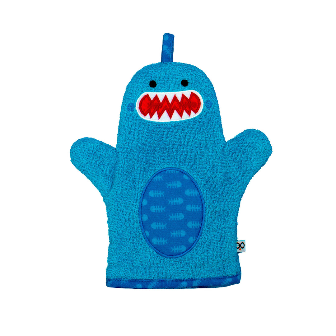 ZOOCCHINI - Baby Snow Terry Bath Mitt - Shark 0-18M Baby Snow Terry Bath Mitt - Shark 810608033511