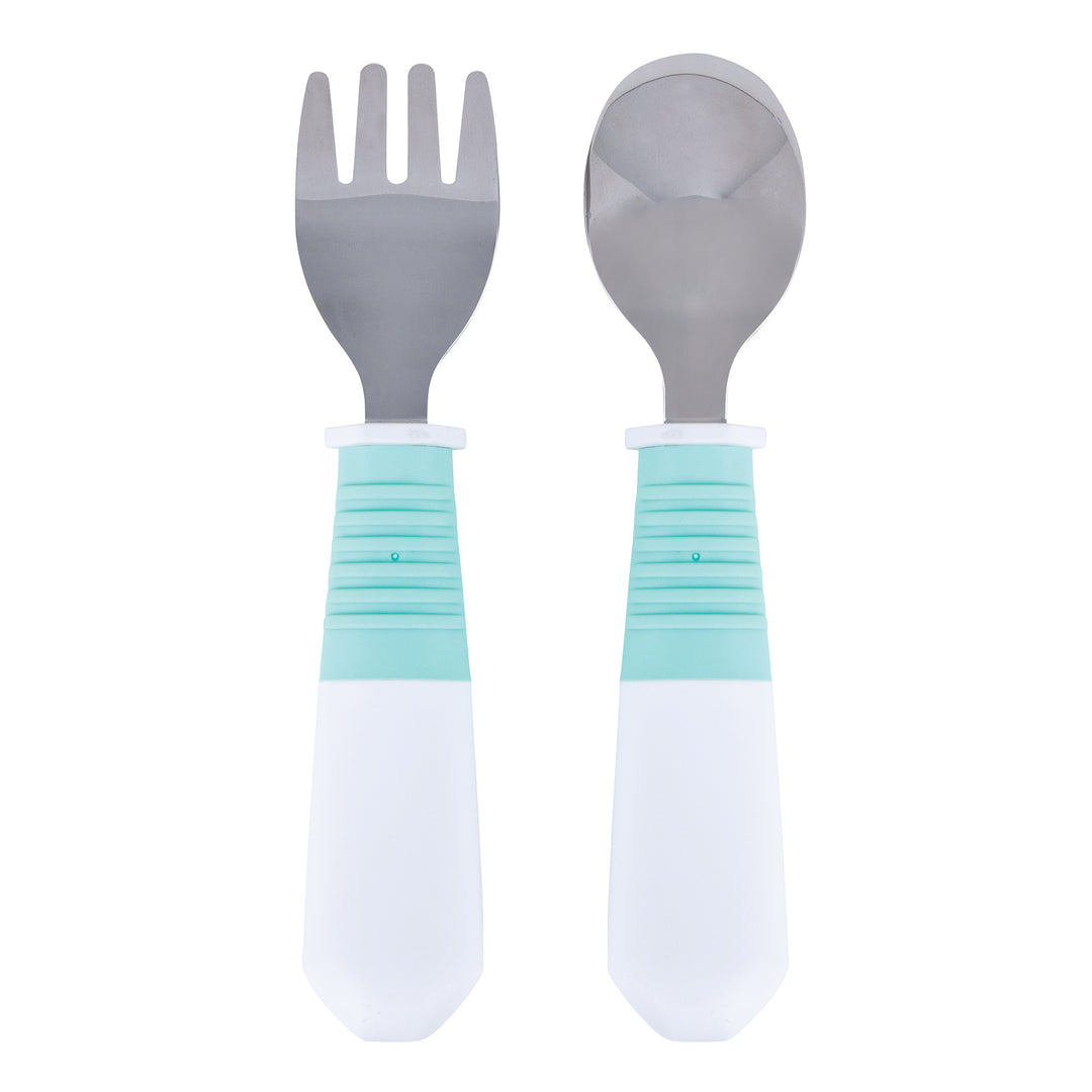 Stainless Steel Fork and Spoon Set - Mint