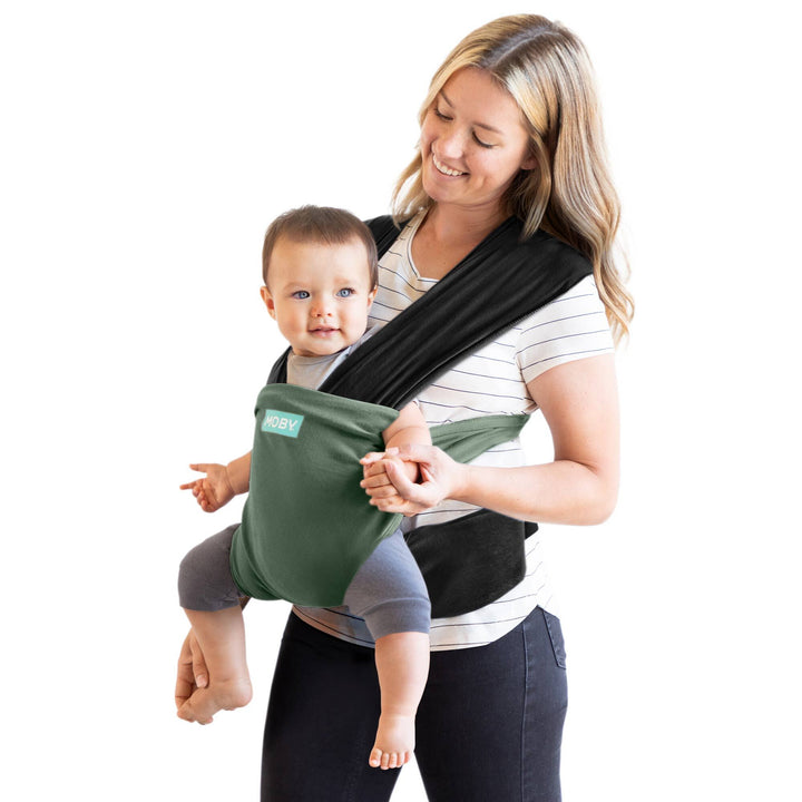 Moby - Easy-Wrap Carrier - Olive-Onyx Easy-Wrap Baby Carrier - Olive-Onyx 818770016783
