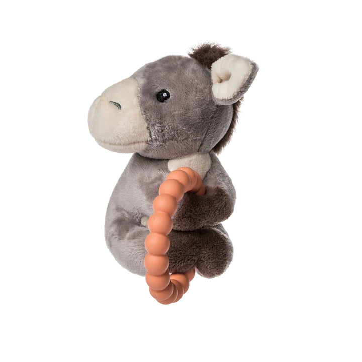 Teether Rattle - Dusty Donkey - 6"